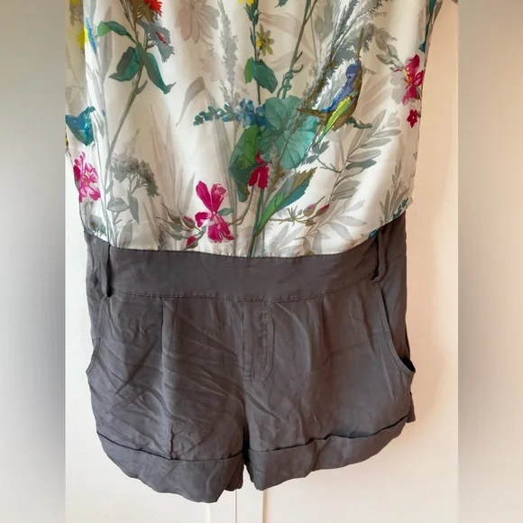 Ted Baker London Women’s Lida Floral‎ Romper Silk Blend Size 8 Jumpsuits & Rompers